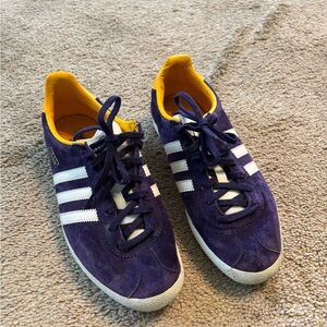Adidas Purple Sneakers with Yellow Lining